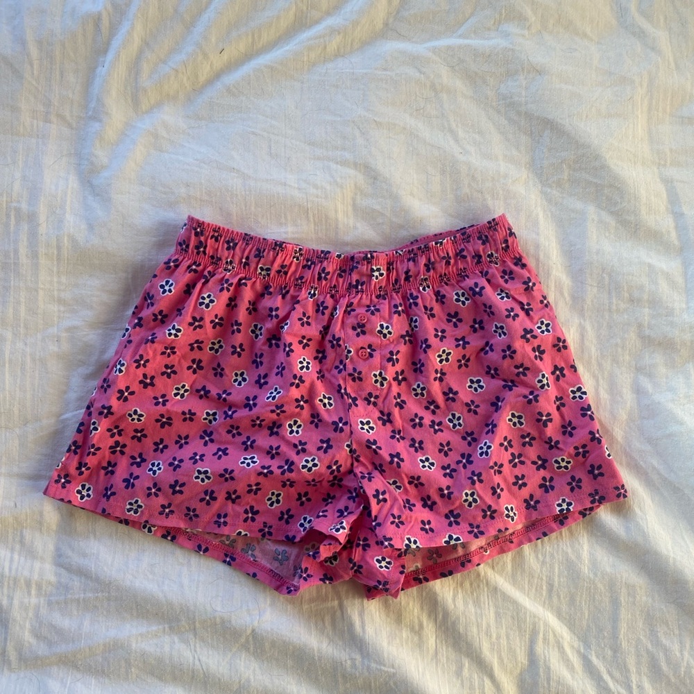 xs pink flower colsie sleep shorts boxers
